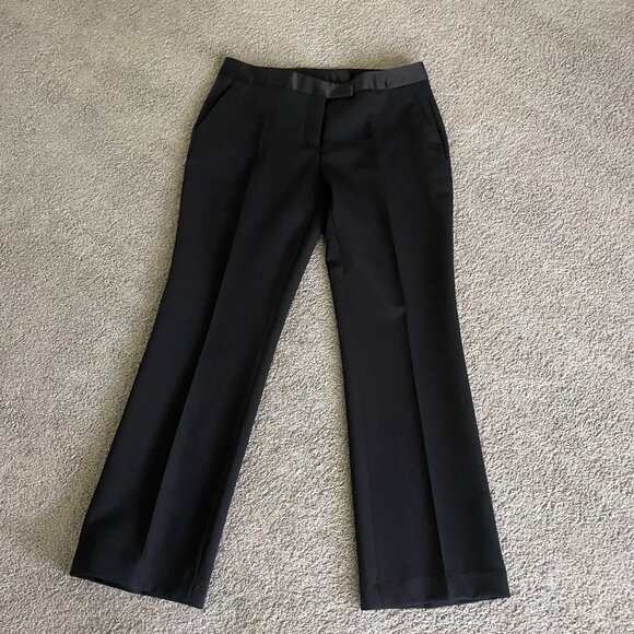Beautiful Brand NEW Tuxedo Black Dress Pants- ZARA- Straight Leg - Picture 1 of 5